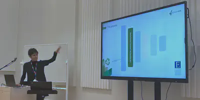 Presenting the Green ME project at the 50th Annual Congress of the AEC - European Association of Conservatoires in the Koninklijk Conservatorium - Royal Conservatoire in The Hague.